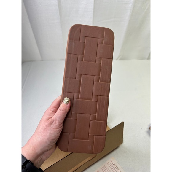 Longaberger Pottery Bread Warmer Brick Red Rectangle Oven Safe NIB - Picture 4 of 6